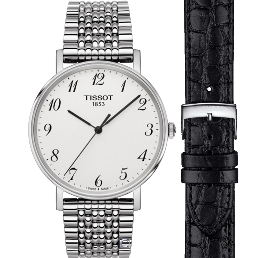 TISSOT 天梭 官方授權Everytime 經典雋永時尚錶(T1094101103200)38mm