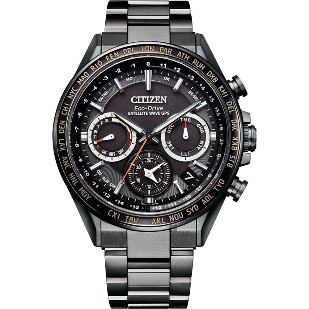 CITIZEN 星辰 廣告款GPS衛星對時光動能鈦金屬手錶  CC4014-62E