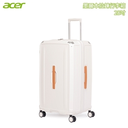 Acer 宏碁 墨爾本拉鍊行李箱 28吋 奶油白