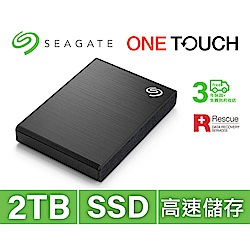 Seagate One Touch 2TB 外接SSD 高速版 極夜黑(STKG2000400)