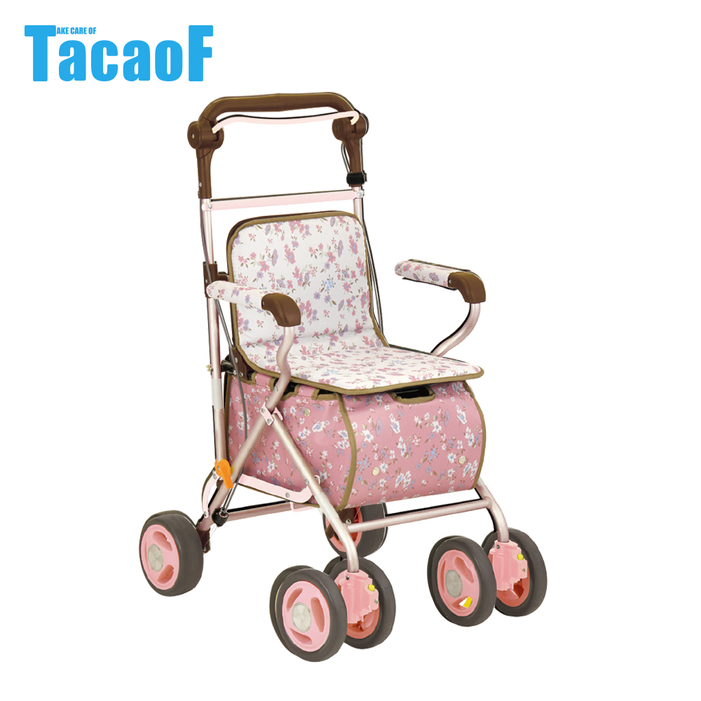 日本TacaoF幸和 標準款助步車SIST01型 -花漾粉