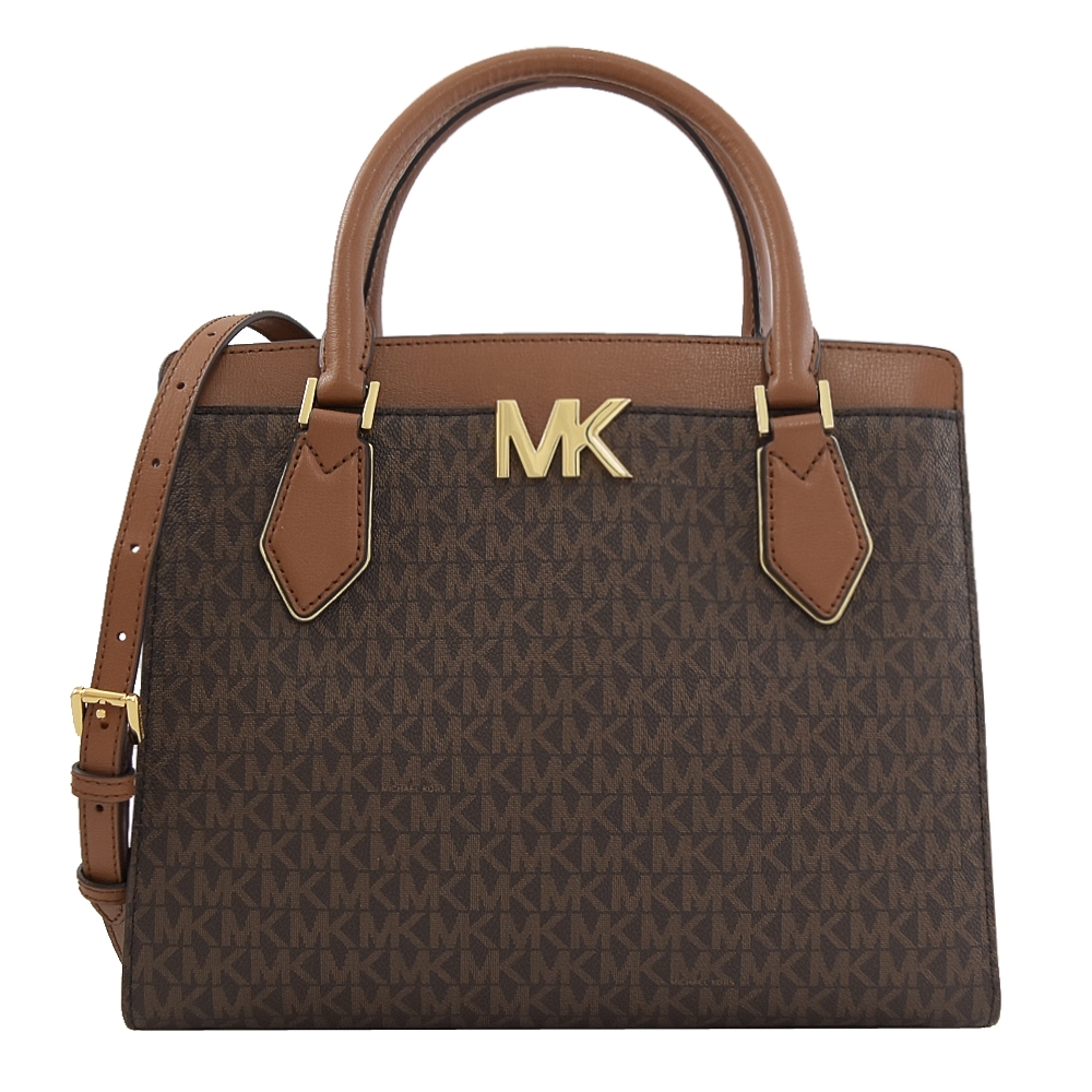 MICHAEL KORS MOTT經典PVC雙層兩用大手提包(咖)