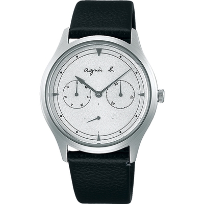 agnes b. 銀白經典時尚腕錶(VD75-KYF0Z)BP6026X1