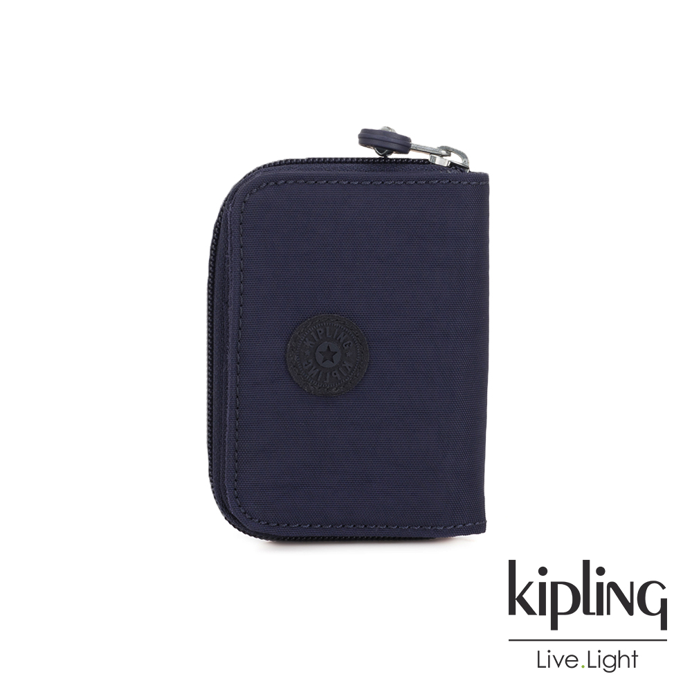 Kipling 復古歐風墨水藍短夾-TOPS