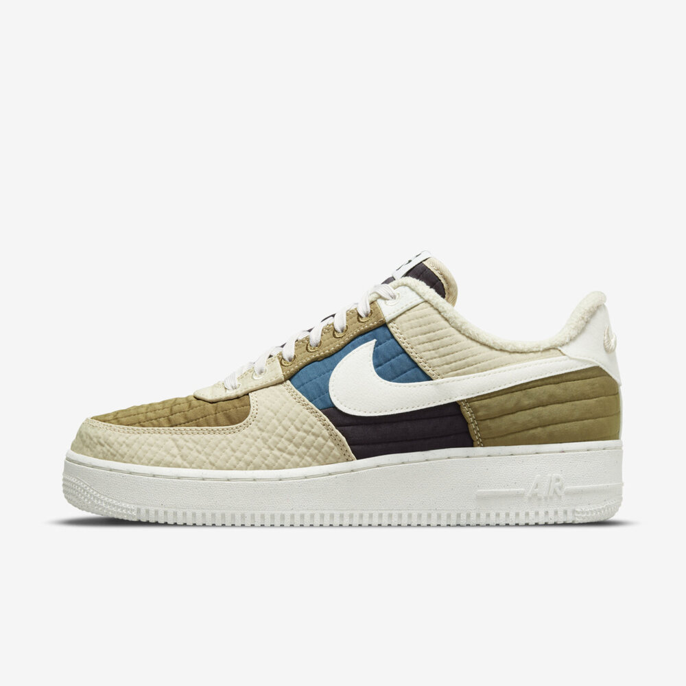 Nike Air Force 1 '07 LX NN [DC8744-301] 男 休閒鞋 經典 AF1 拼接 絨毛 棕