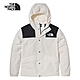 【The North Face 官方旗艦】北面男款白黑拼接防風防潑水連帽外套｜5JYNQ4C product thumbnail 1