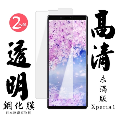SONY Xperia 1 日本玻璃保護貼AGC透明防刮鋼化膜(2入-Xperia1保護貼Xperia1鋼化膜)