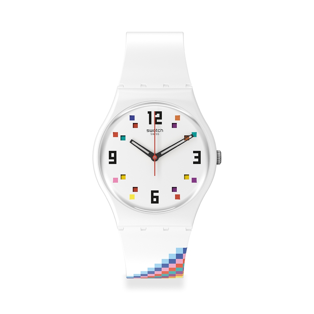 Swatch Gent 原創系列手錶 MERRY-GO-ROUND SQUARES (34mm) 男錶 女錶