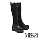 長靴 MISS 21 未來簡約純色彈力切爾西高跟厚底長靴－黑 product thumbnail 1