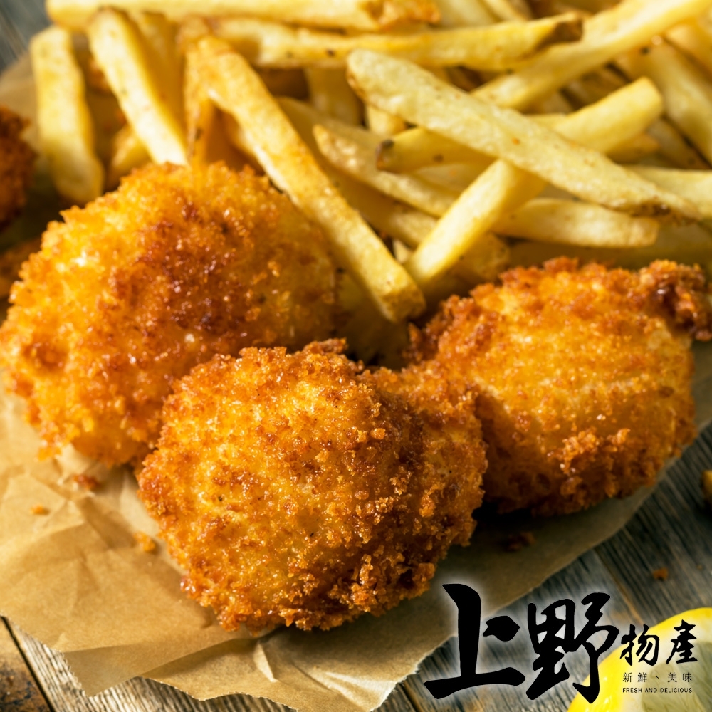 【上野物產】台式海鮮餐廳熱賣 干貝形狀海味酥（200g±10%/10顆/包）x5包