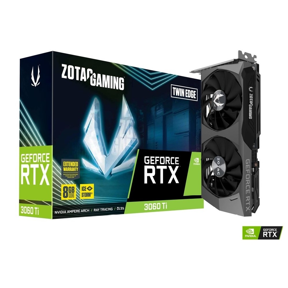 ZOTAC索泰 GAMING GeForce RTX 3060 Ti Twin Edge LHR 顯示卡