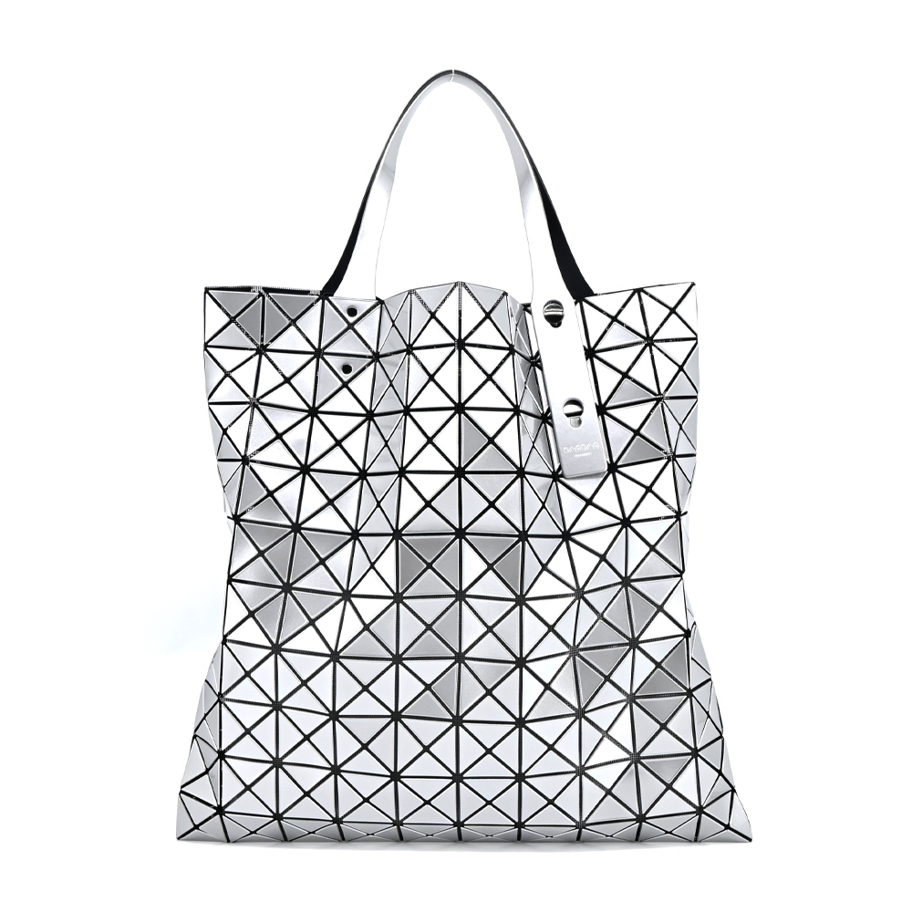 ISSEY MIYAKE 三宅一生 BAOBAO10x10亮面手提包-銀