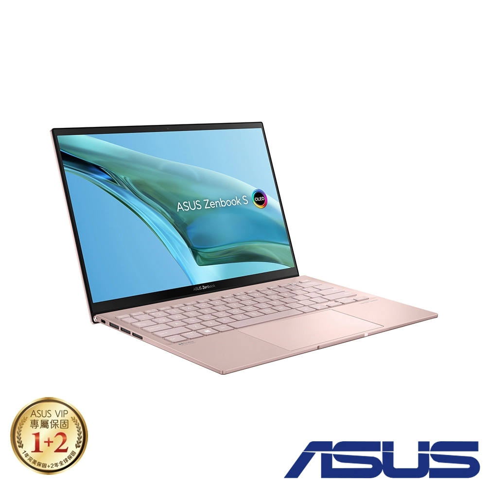 (含微軟365組合) ASUS UM5302TA 13.3吋觸控筆電 (R7-6800U/16G/1TB SSD/Zenbook S 13 OLED/裸粉色)