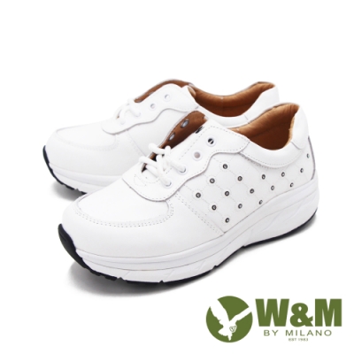 W&M(女)Fit 系列綁帶厚底運動休閒鞋 女鞋-黑(另有白)