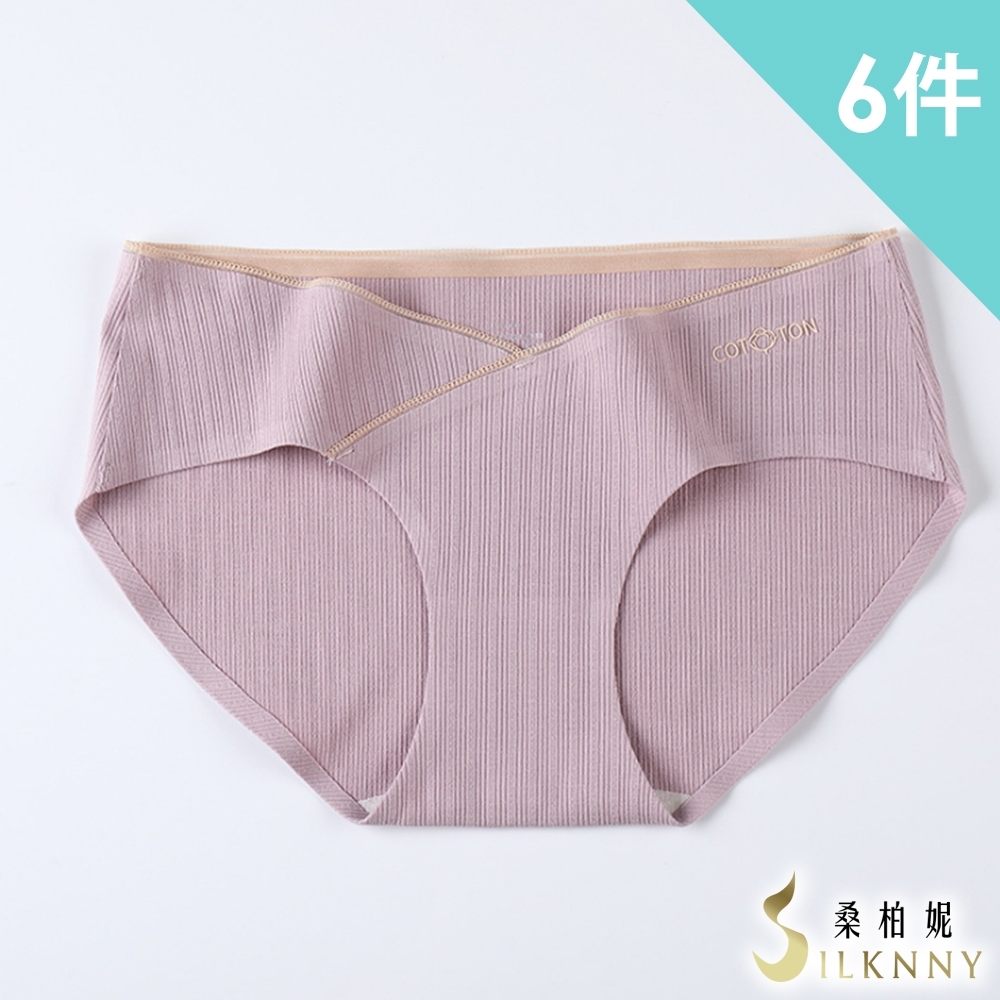 silknny 桑柏妮 嬰兒棉V型蠶絲孕婦內褲/三角內褲(超值6件組-隨機)