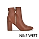 NINE WEST TAKES 9x9 粗跟高跟踝靴-焦糖棕 product thumbnail 1