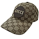 GUCCI 皮標LOGO緹花棒球帽 M號 綜色 product thumbnail 1