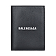 BALENCIAGA字母印花LOGO小牛皮3卡對折短夾(黑) product thumbnail 1