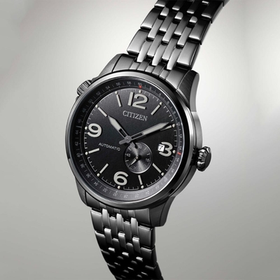 CITIZEN星辰 Mechanical 酷黑時尚機械腕錶 禮物推薦 畢業禮物 42mm/NJ0147-85E