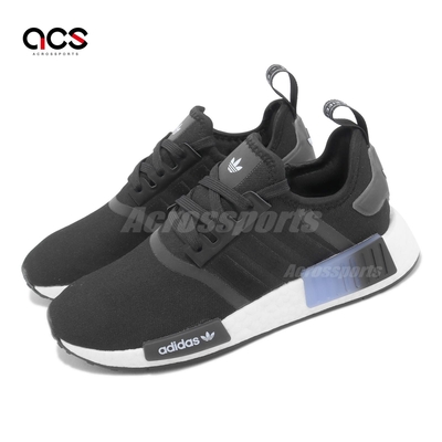 adidas 休閒鞋 NMD R1 W 女鞋 黑 白藍 經典 緩震 支撐 襪套式 HQ4247