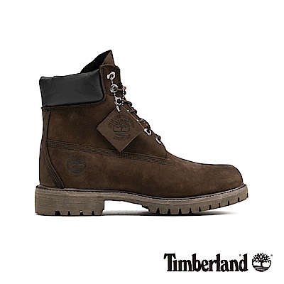 Timberland 男款深褐色素面防水高筒靴 | 10001214