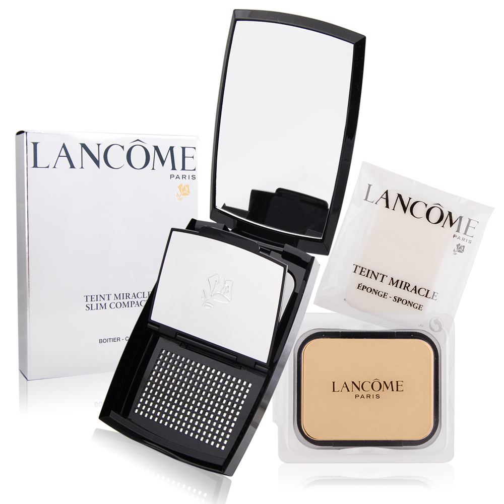 LANCOME蘭蔻 水感奇蹟玫瑰水粉餅SPF20/PA+++(10g)+粉盒