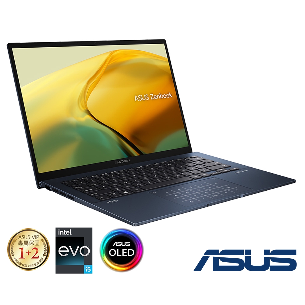 ASUS UX3402ZA 14吋2.8K筆電 (i5-1240P/16G/512GB/EVO/ZenBook 14 OLED/紳士藍)
