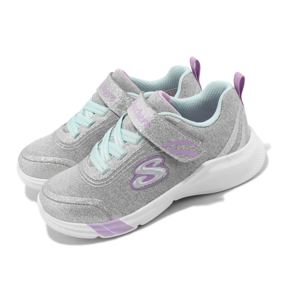 Skechers 休閒鞋 Dreamy Lites 童鞋 中童 灰紫 輕量 魔鬼氈 基本款 經典 303510NLTGY