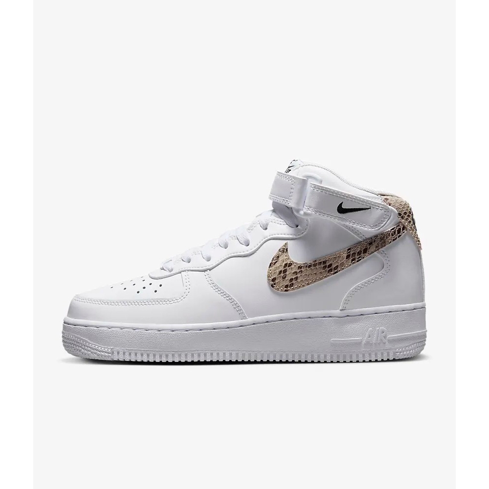 NIKE WMNS AIR FORCE 1 07 MID 豹紋高筒女休閒鞋-白-DD9625101 | 休閒