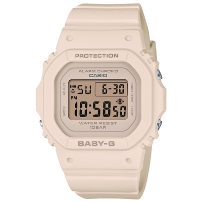 CASIO 卡西歐 BABY-G 經典方形電子腕錶 母親節 禮物 42.1*37.9mm / BGD-565U-4