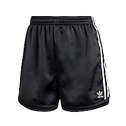 Adidas Sprint Shorts [IU2528] 女 短褲 運動 休閒 復古 三葉草 寬鬆 缎布 黑白