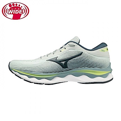 Mizuno Wave Sky 5 [J1GC211124] 男 慢跑鞋 運動 路跑 4E超寬楦 穩定 美津濃 灰綠