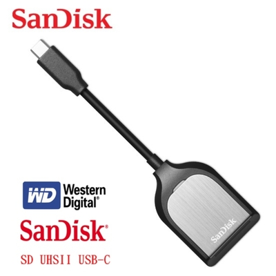SanDisk 晟碟 [全新版]高階影像專用ExtremePro SD UHSII USB-C讀卡機(最高312MB/s 讀取速度 2年保固)