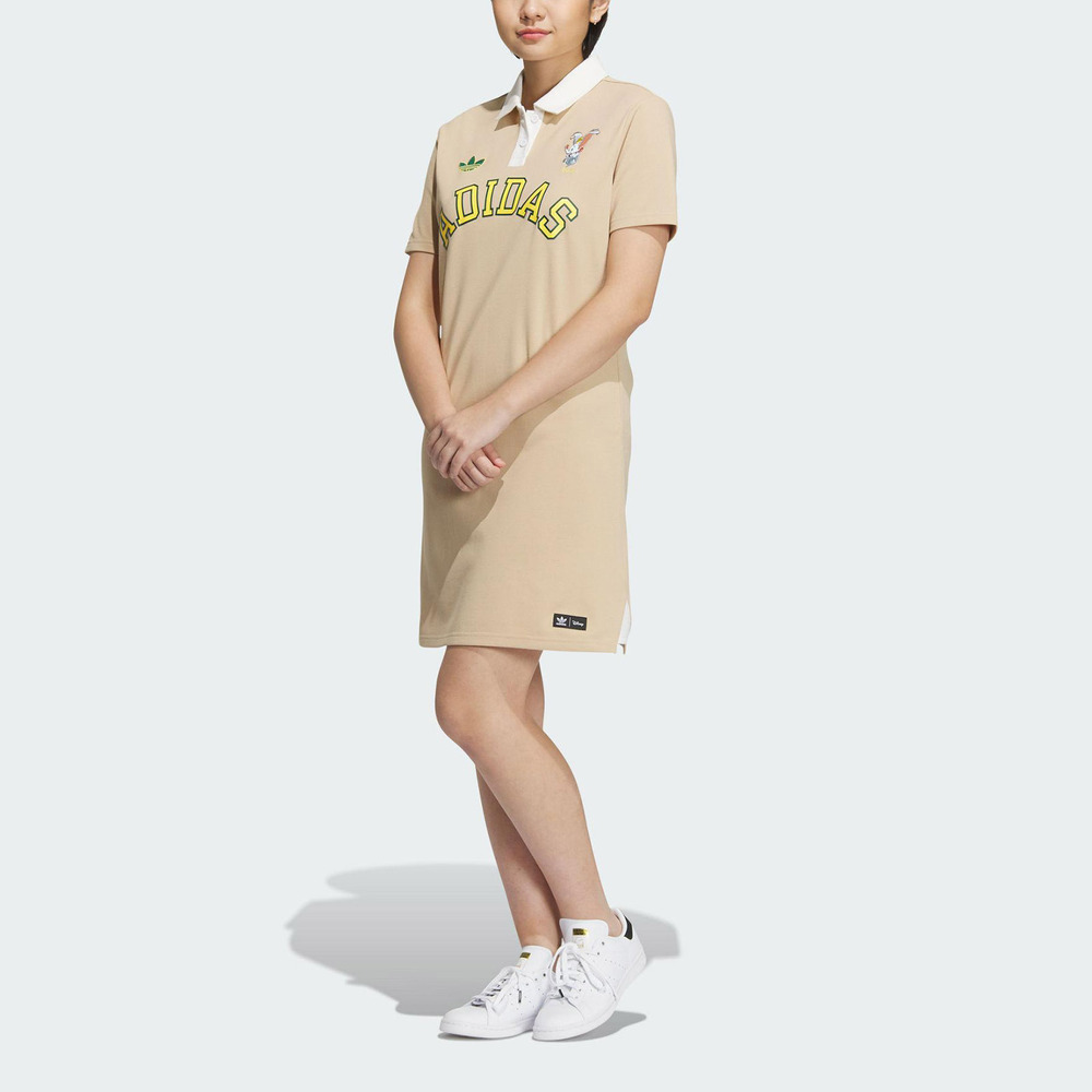 Adidas DB KN Dress IN1058 女 連身洋裝 亞洲版 迪士尼 小飛象 聯名 休閒 撞色 奶茶