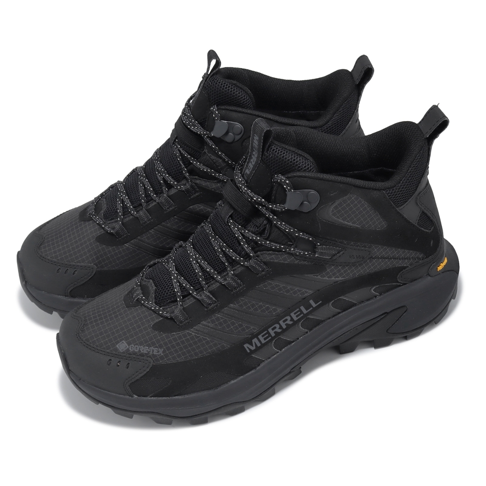 Merrell 戶外鞋 Moab Speed 2 Mid GTX 男鞋 黑 寬楦 防水 反光 抓地 登山鞋 ML037501W