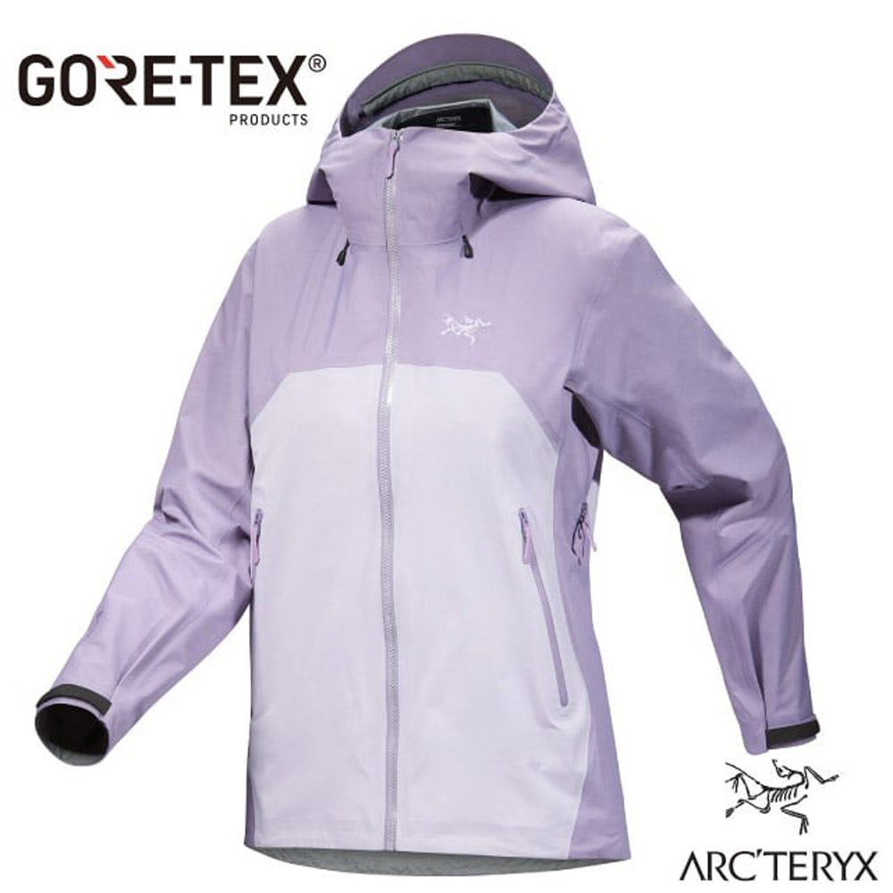 【ARCTERYX 始祖鳥】女 Beta Lightweight Gore-Tex ePE 防水透氣連帽外套風雨衣.夾克_X000007701 藍香紫/淺藍香紫