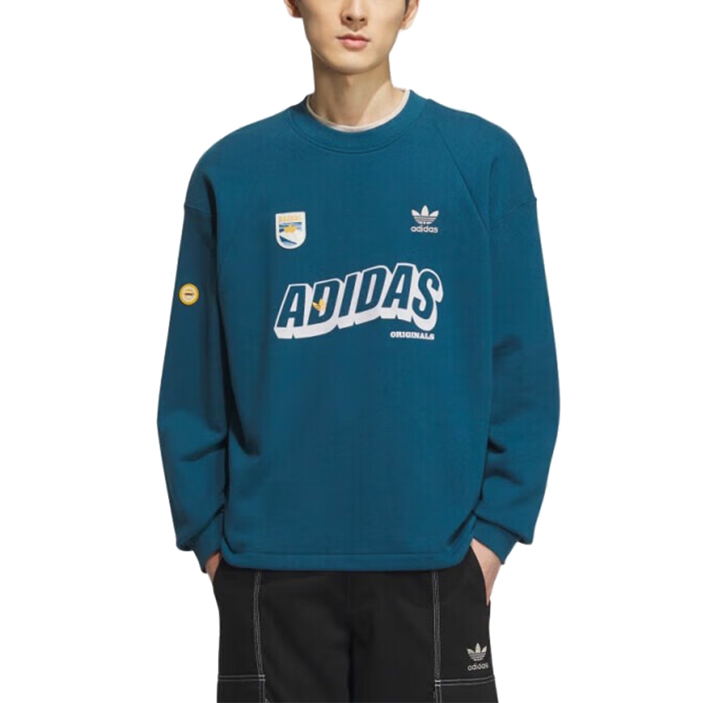 【Adidas 愛迪達】 WS SWEAT CREW M 圓領長袖T恤 男 - IN0974