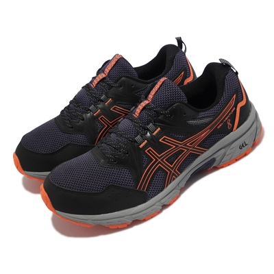 Asics 慢跑鞋 GEL-Venture 8 4E 超寬楦 男鞋 亞瑟士 野跑鞋 戶外活動 避震緩衝 黑 橘 1011A826009