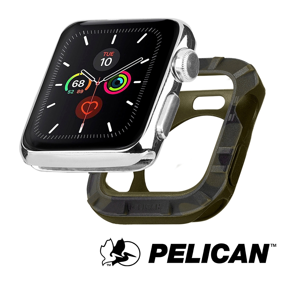 美國 Pelican 派力肯 Apple Watch 38-40mm 1-5代 Protector 保護者保護殼- 迷彩綠色