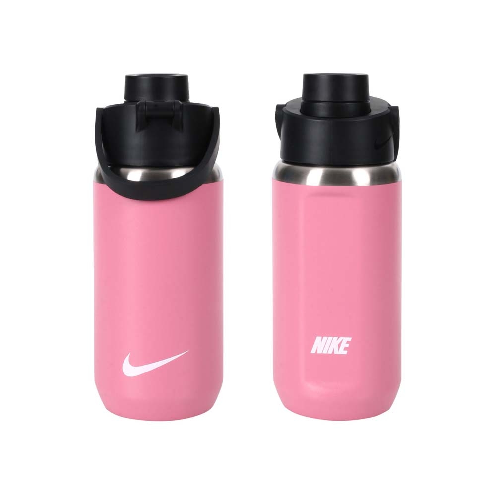 NIKE 大口徑保冷瓶 12OZ-單車 自行車 登山 運動水壺 350ML N100364364112 粉紅黑白