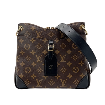 Louis Vuitton LV 路易威登 Odeon PM 經典帆布拉鍊斜背包(M45353-黑)