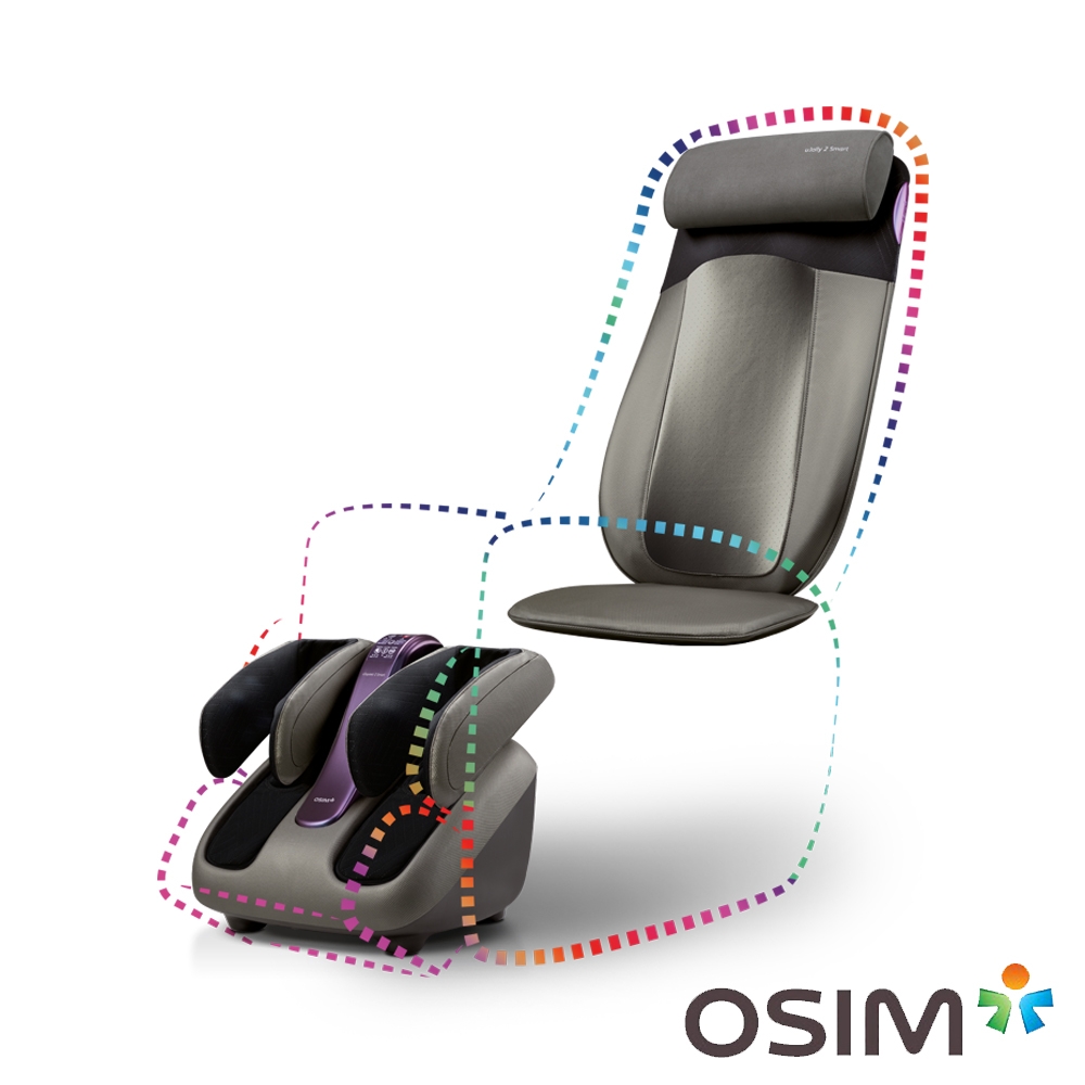 OSIM 智能DIY按摩椅 智能背樂樂2 OS-290S+智能腿樂樂2 OS-393S (按摩椅/肩頸按摩/腳底按摩)