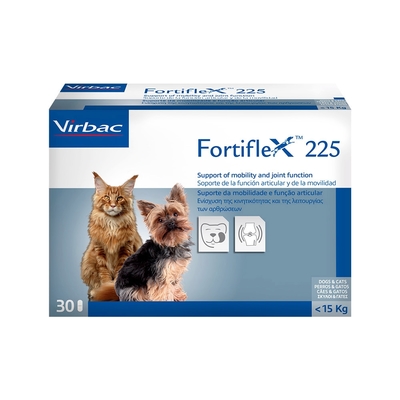 法國維克Virbac-Fortiflex®225 健骨樂225 30錠 適用小於15公斤之狗貓(購買第二件贈送寵物零食x1包)