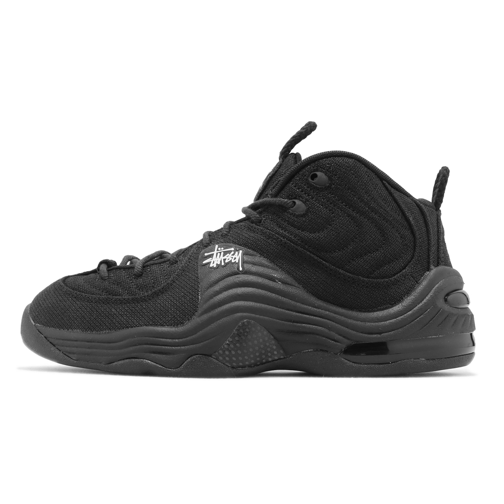 Nike 休閒鞋Air Penny II SP 男鞋女鞋黑Stussy Black 麻布中筒DQ5674