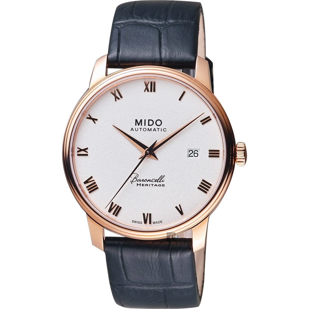 MIDO 美度 官方授權 Baroncelli III 羅馬機械錶 迎春好禮-39mm M0274073601300