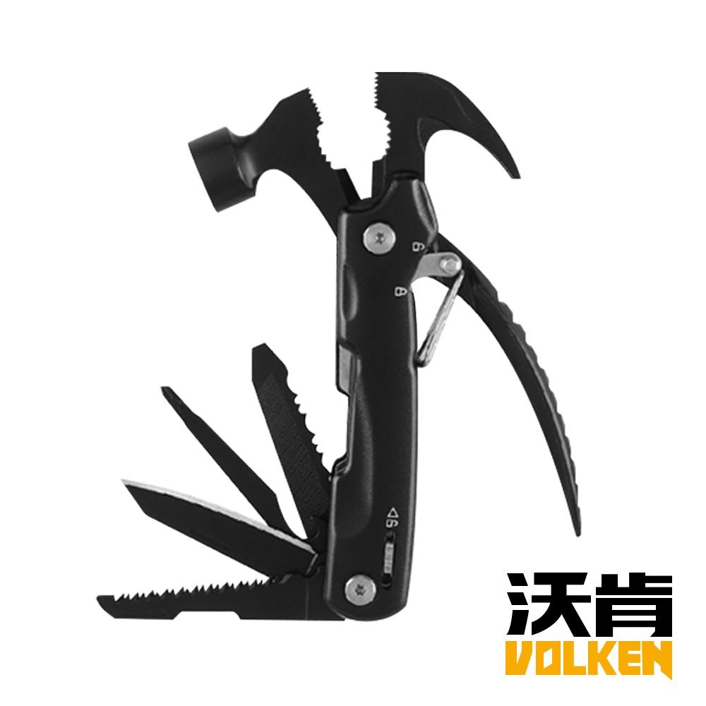 VOLKEN 沃肯 9合1 戶外野營不鏽鋼多功能錘/鉗錘/羊角錘 23A-H