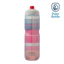 【Polar Bottle】24oz 方格紋雙層保冷噴射水壺Tartan 紅-橘 Red-Orange