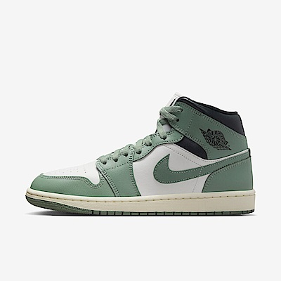 Nike Wmns Air Jordan 1 Mid [BQ6472-130] 女 休閒鞋 運動 喬丹 中筒 翡翠綠 黑