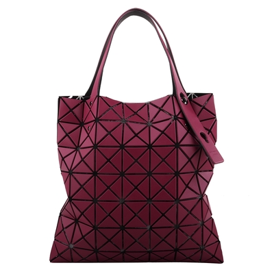 ISSEY MIYAKE BAOBAO 幾何方格7x7手提包/莓果紅(霧面)