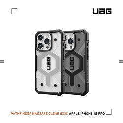 UAG iPhone 15 Pro 磁吸式耐衝擊保護殼(按鍵式)-透色款 (支援MagSafe)